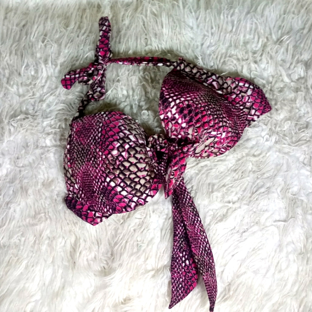 Lips Halter Bikini Top Size M